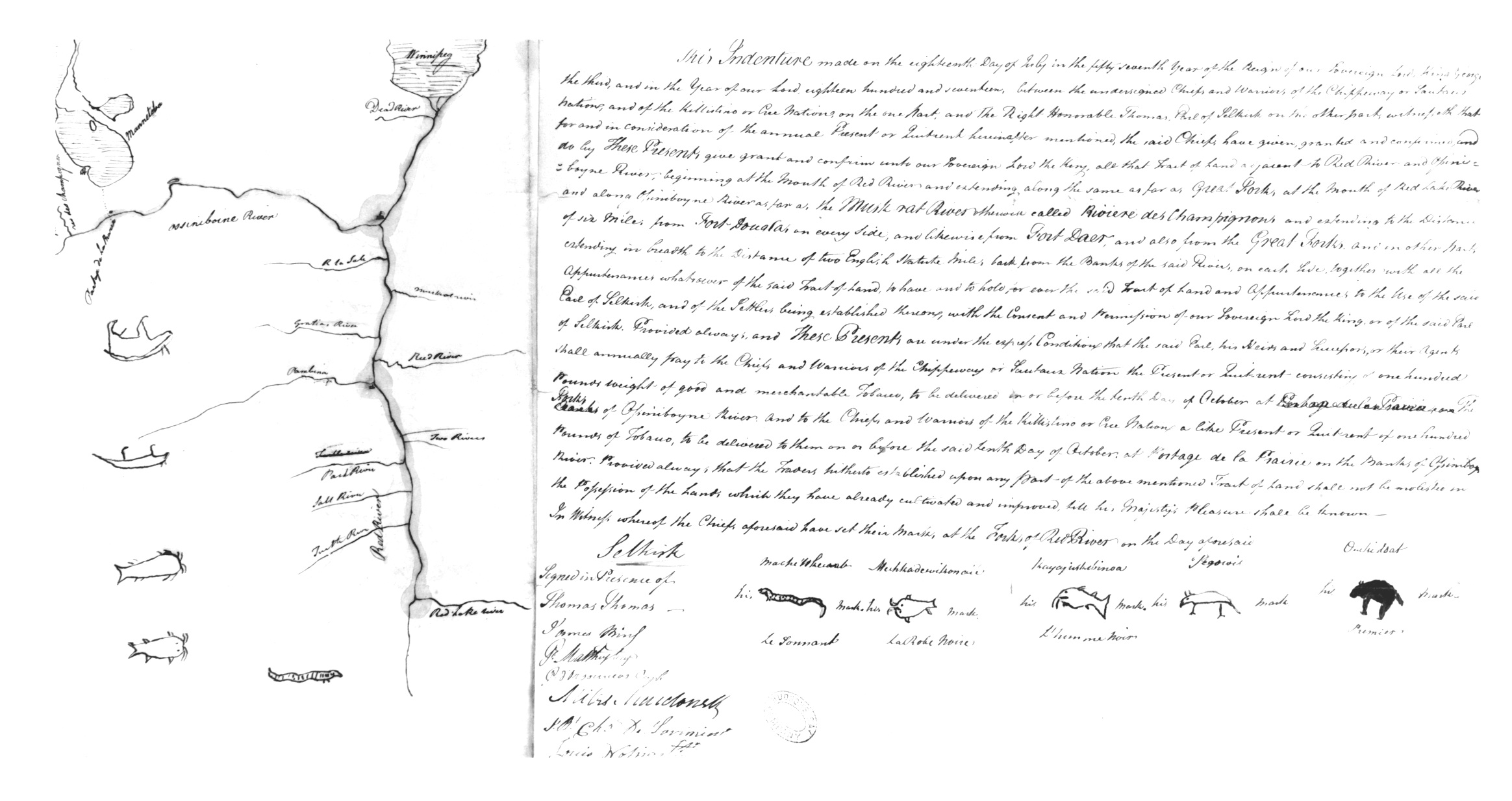 Selkirk Treaty, signed in 1817 – Credit Archives of Manitoba
