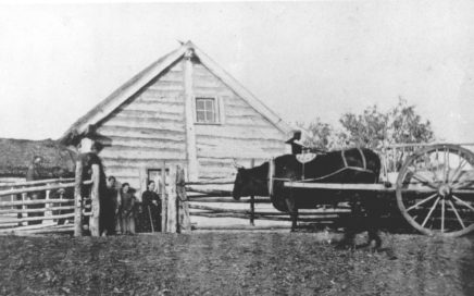 1880s Ox cart & Metis log home