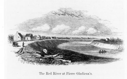 1858 Red River farms sketch