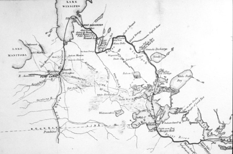 1870 Map 017a Route of Red River Expeditionary Force - Red River North