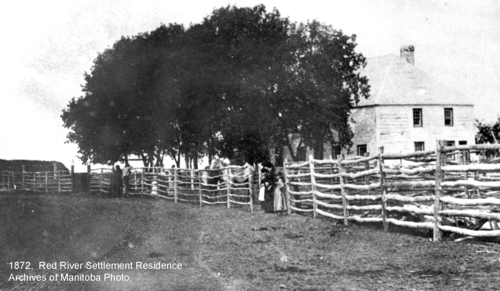 1872 old Red River Settlement residence