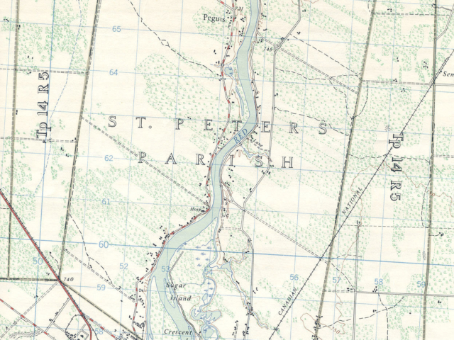 1953 Selkirk map