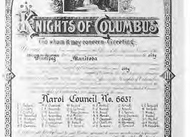 Narol Knights of Columbus Plaque