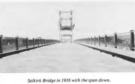 Selkirk Bridge 1936 with span down