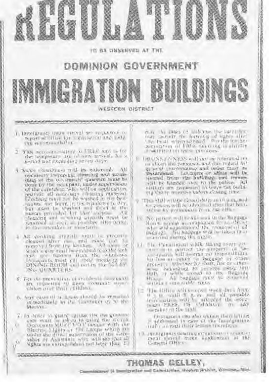 Immigrant Building Regulations