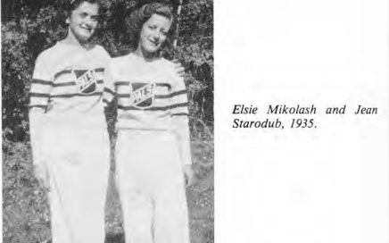 Elsie Mikolash and Jean Starodub, 1935