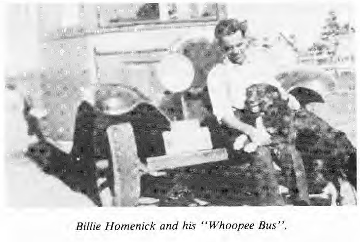 Billie Homenick and his "Whoopee Bus"
