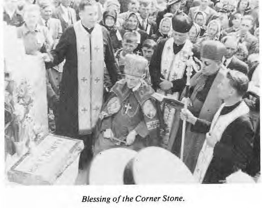Blessing the cornerstone