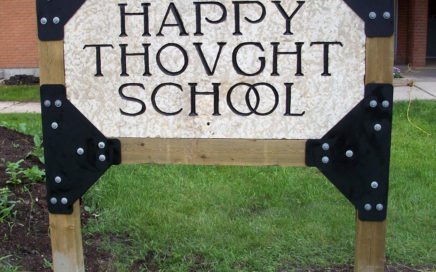 Front of Happy Thought School Sign