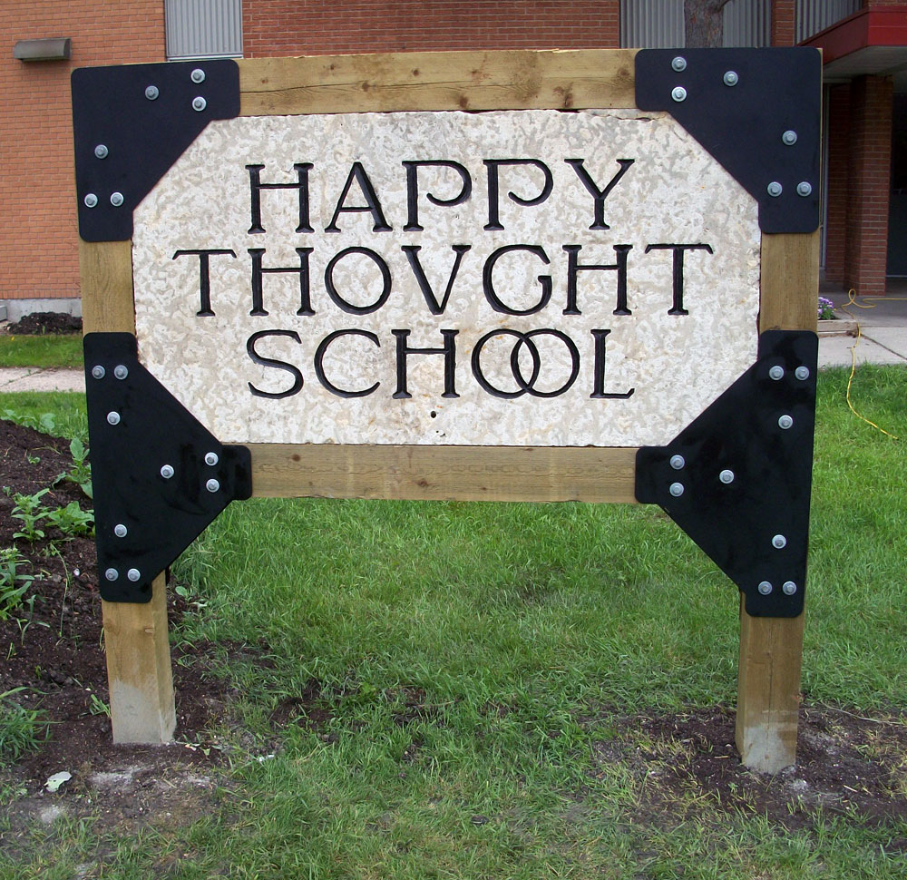 Front of Happy Thought School Sign