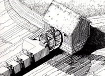 Drawing of Gunn’s Mill