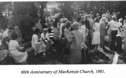 60th Anniversary, McKenzie Church