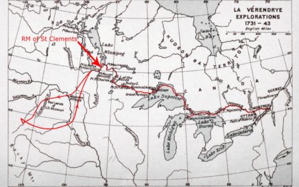 Map of La Vérendrye's explorations